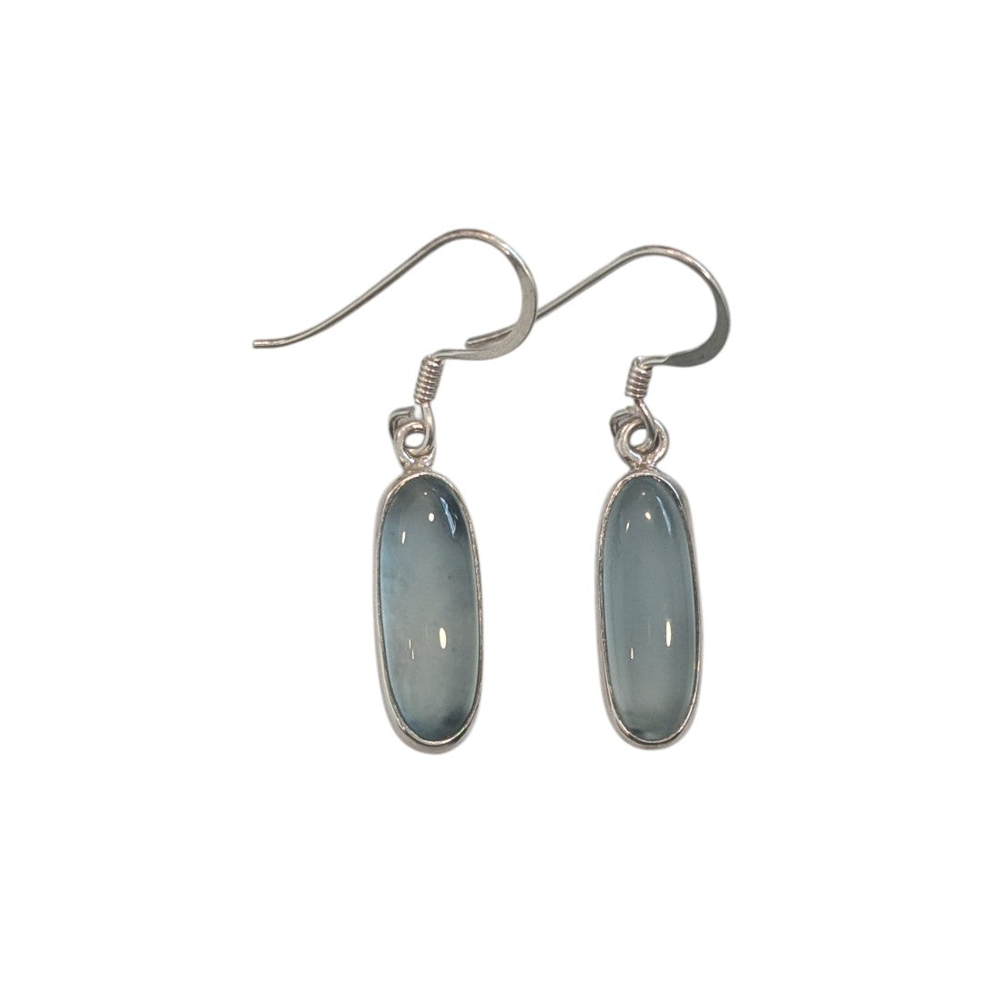 Chalcedony Sterling Silver Drop Earrings