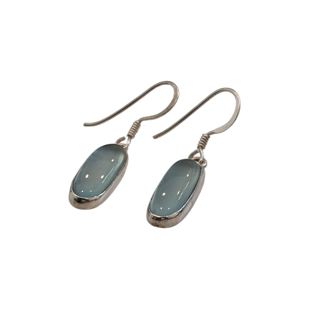 Chalcedony Sterling Silver Drop Earrings