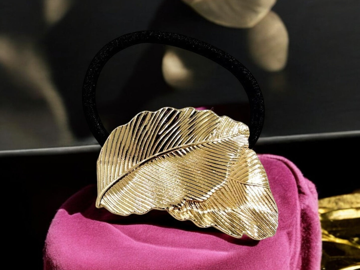 Gold Leaves Decorative Hair Bobble
