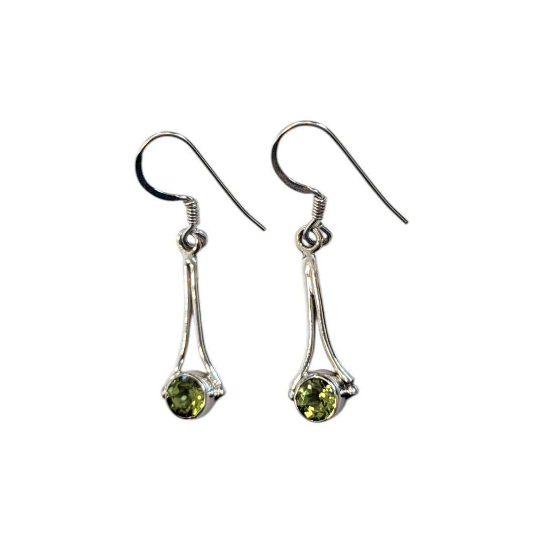 Peridot Sterling Silver Drop Earrings