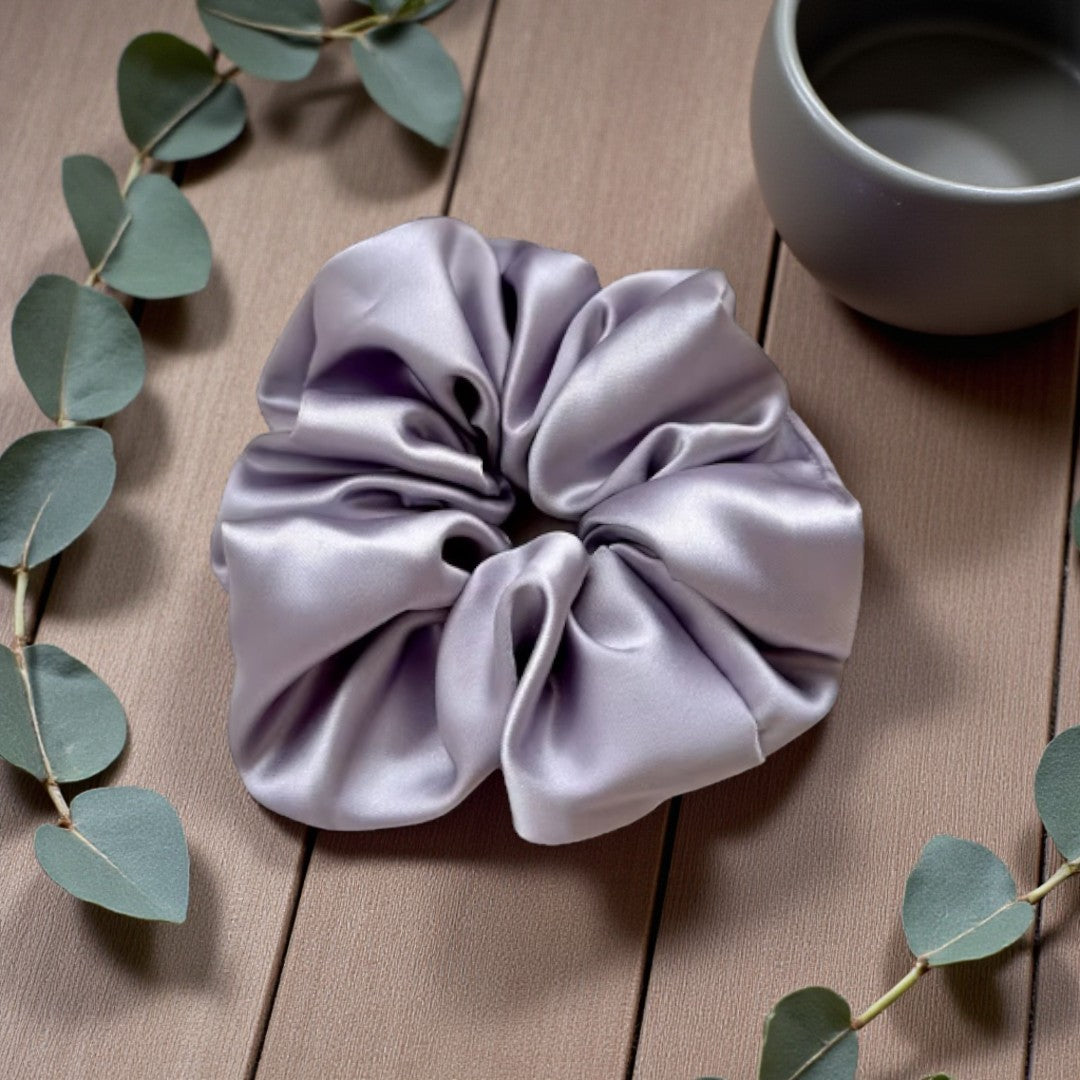Light Purple Satin Scrunchie