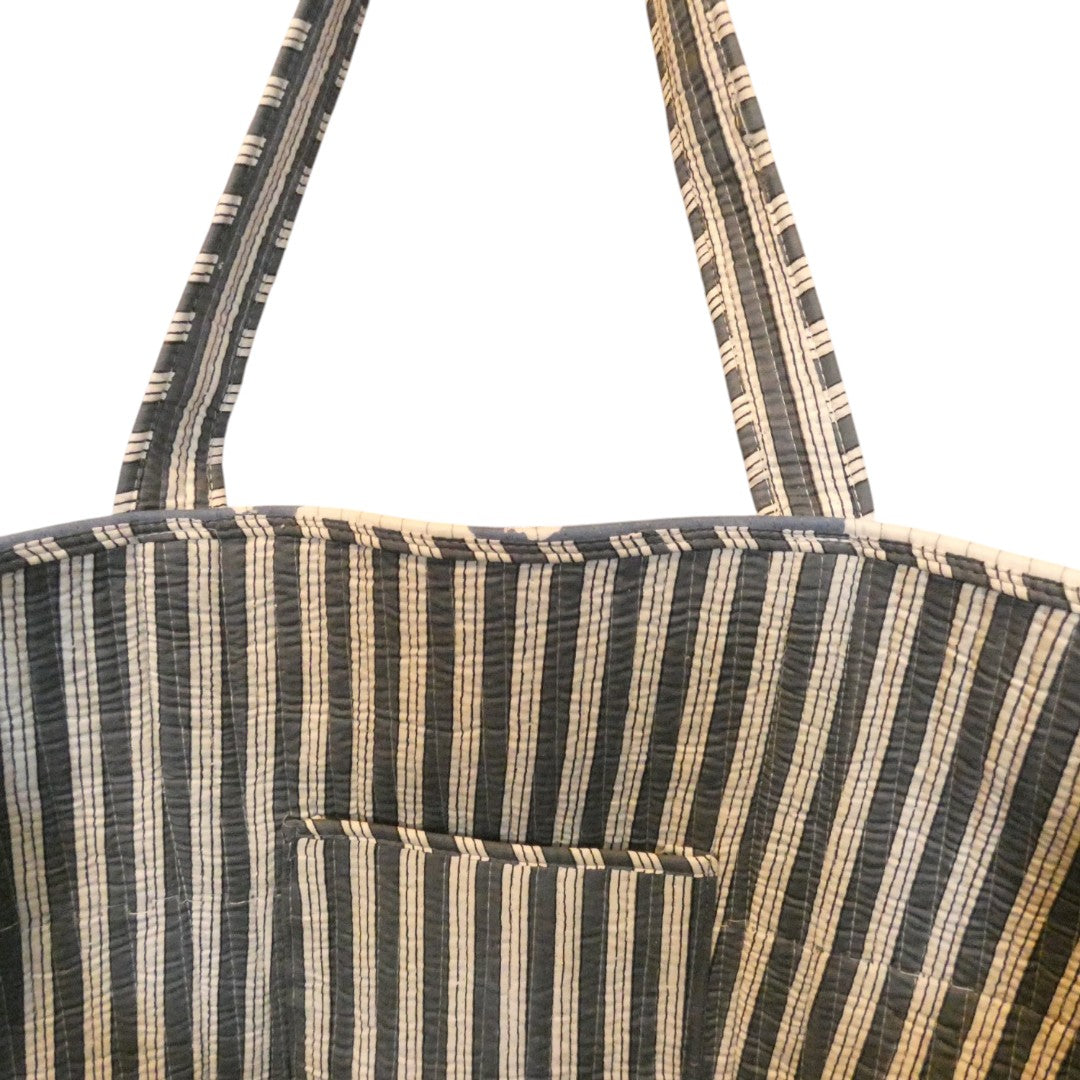 Blue And White Hand Block Printed Cotton Tote Bag