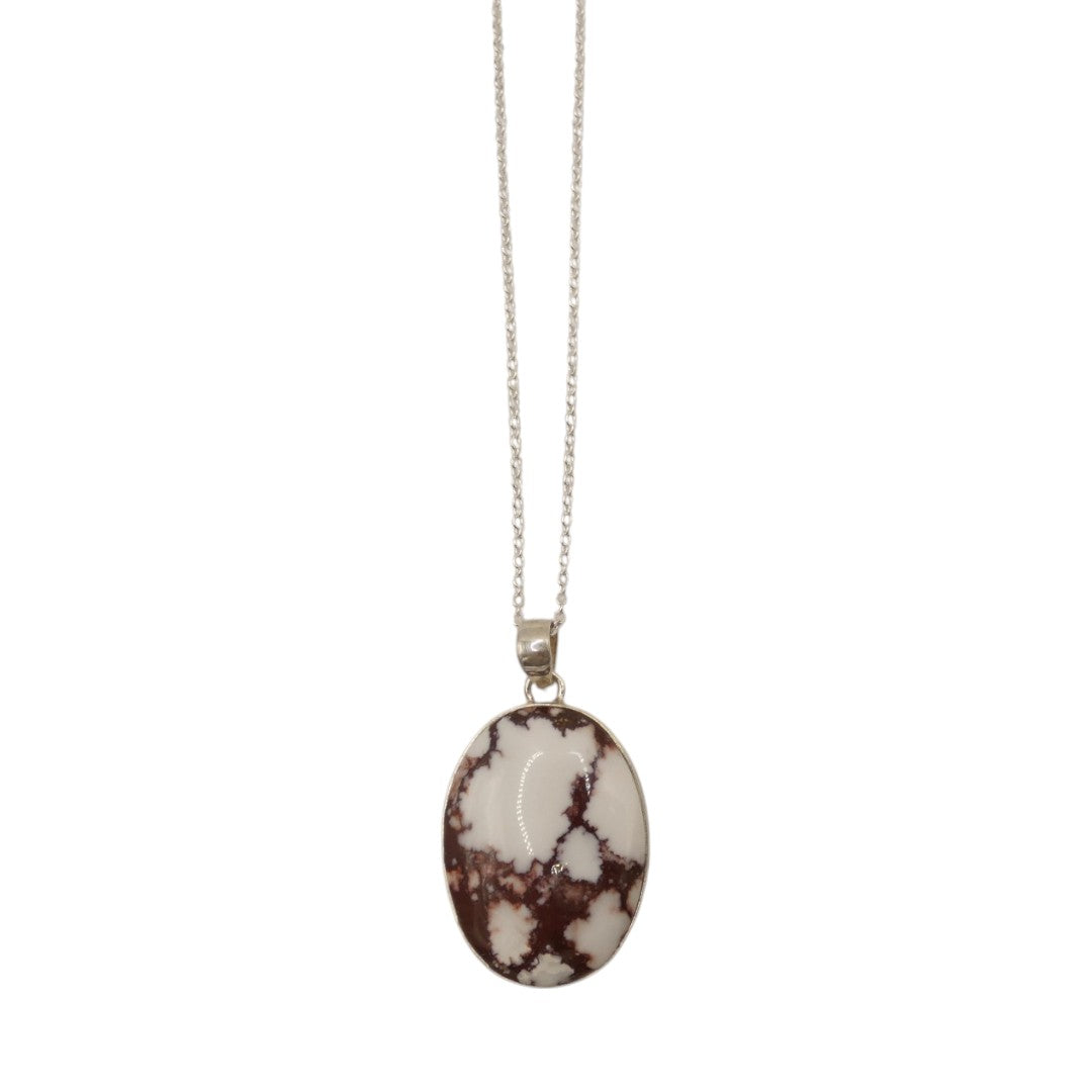 Sterling Silver Howlite Necklace