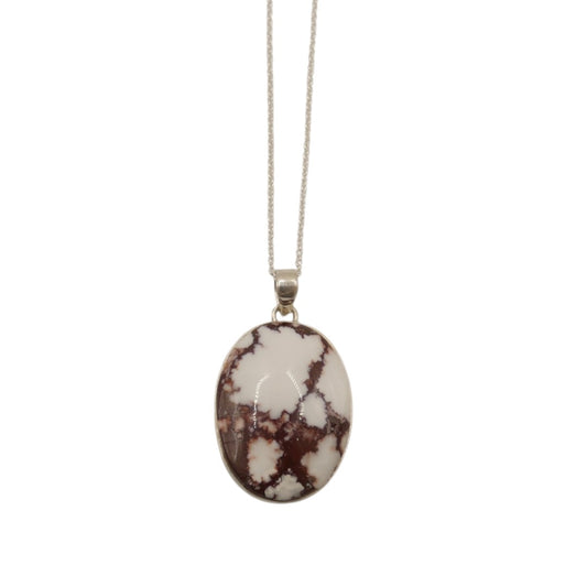 Sterling Silver Howlite Necklace