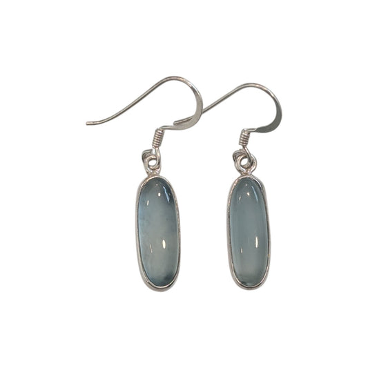Chalcedony Sterling Silver Drop Earrings