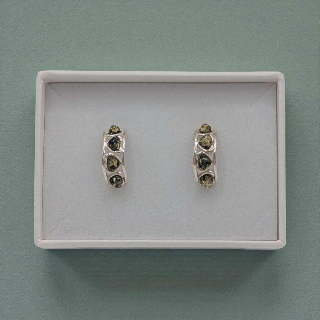 green-amber-hoop-earrings